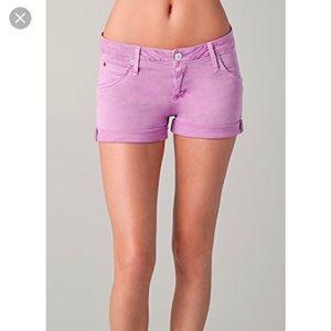 Hudson purple denim shorts
